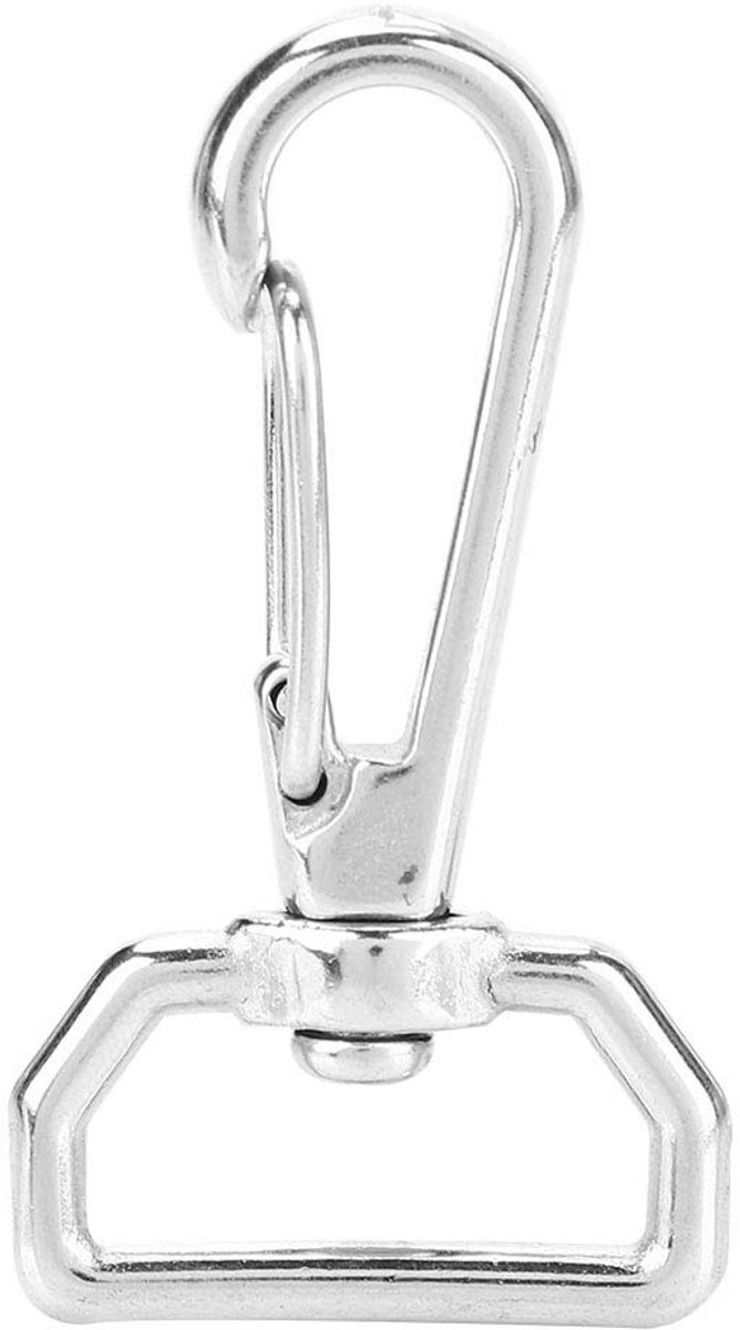 Dailygoods - Swivel Karabijnhaak - Duikaccessoire - Roestvrij staal - Voor hondenriem - Corrosiebestendig - Veilig en duurzaam - Voor duiken en snorkelen