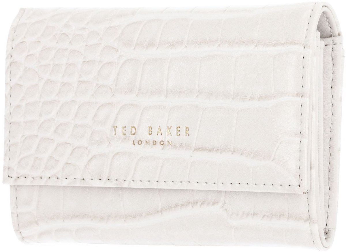 Ted Baker portemonnee Valliaa Croc Effect Small Purse Ivory crème
