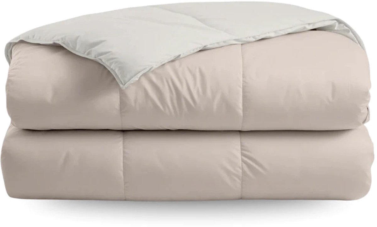 Zelesta Deluxe Duo Percale Katoen Zomerdekbed - Zijde & Crème 160x220cm Silk & Coconut Cream