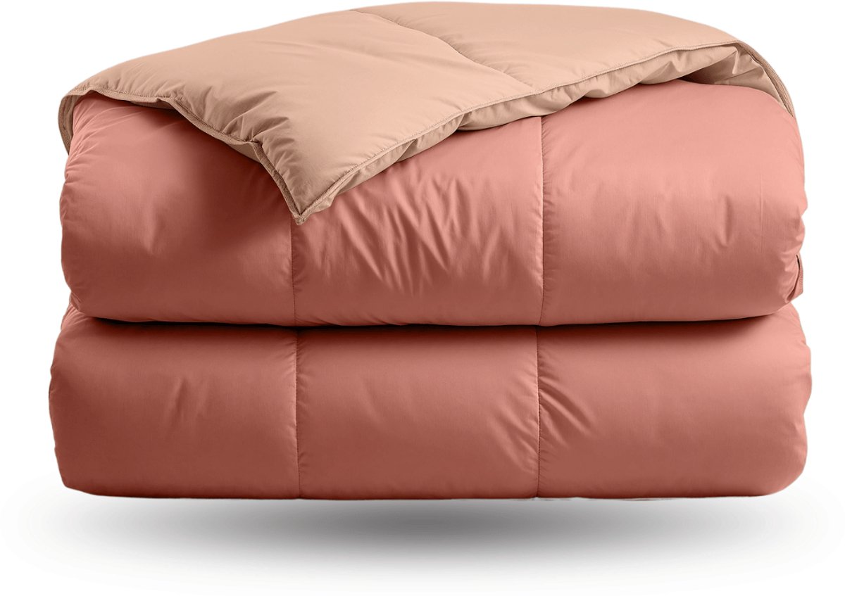 Zelesta Deluxe Duo Percale Katoen Dekbed - Zalm & Perzik 160x220cm Salmon & Peach