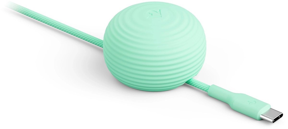 Twelve South CableStay Kabel met Gewicht – Voorkomt Vallen van Kabels – Gladde Kabelbeweging – Tot 60W USB-C Power Delivery - Groen