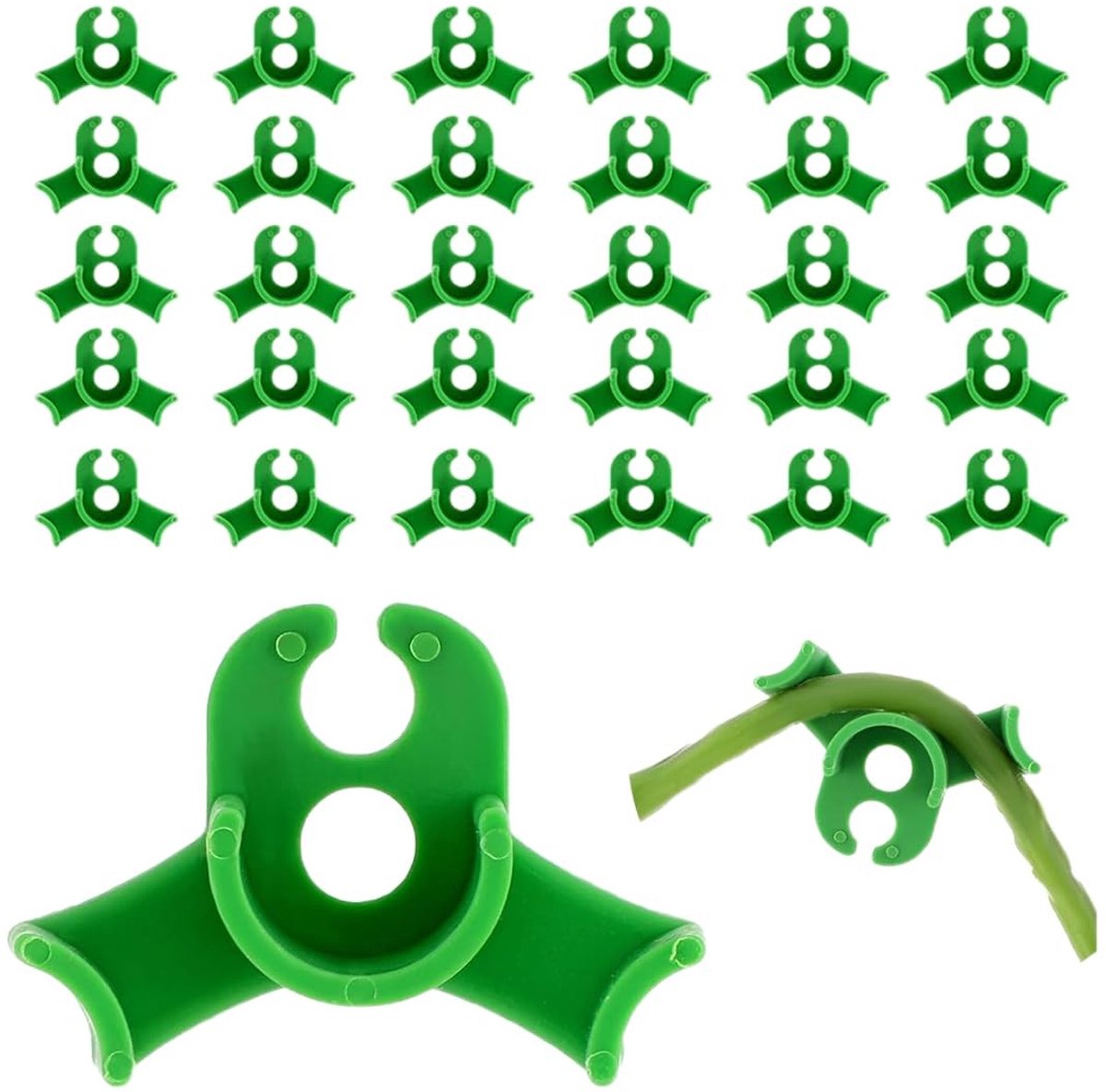 Dailygoods- Plantenklem 30 Stuks - Plantenklimrek - Buisbuigtrainer - Klem voor Tuinplanten - Robuust en Duurzaam - Geschikt voor Binnen/Buiten - Plantenclip