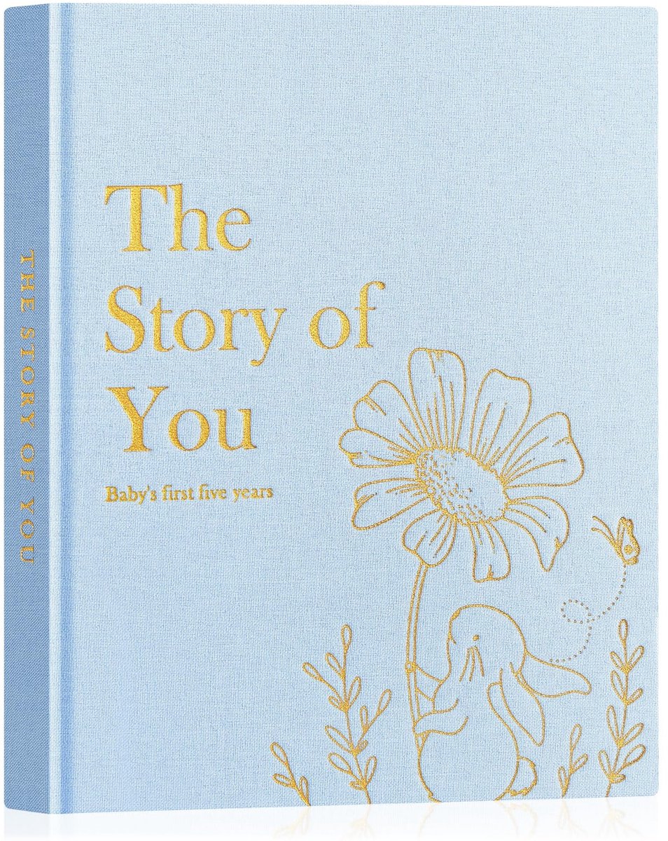 Dailygoods- Fotoalbum Babyherinneringen - Babyherinneringsboek - Genderneutraal - Ruimte voor foto's - Mijlpalen en updates - Bosdieren en iconen - Herinneringsboek