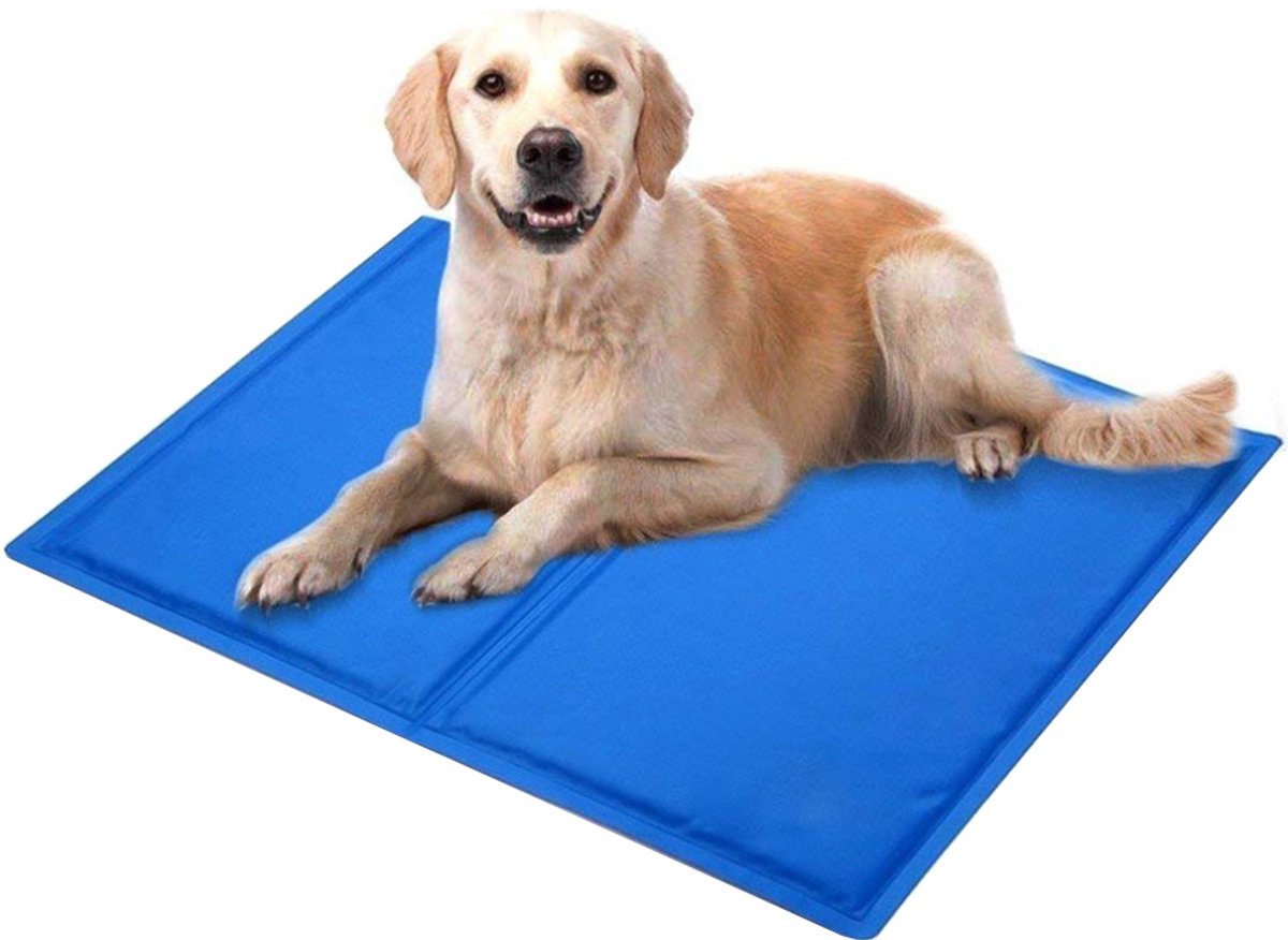Waterdichte Koelmat voor Hond en Kat 50x40 cm – Zelfkoelende Gel Mat voor Huisdieren – Antislip & Opvouwbaar – Verkoelende Ligmat voor Hond, Kat en Andere Dieren – Reisvriendelijk & Eenvoudig te Reinigen – kattenbed zomer – Blauw – 31569 – foto 8
