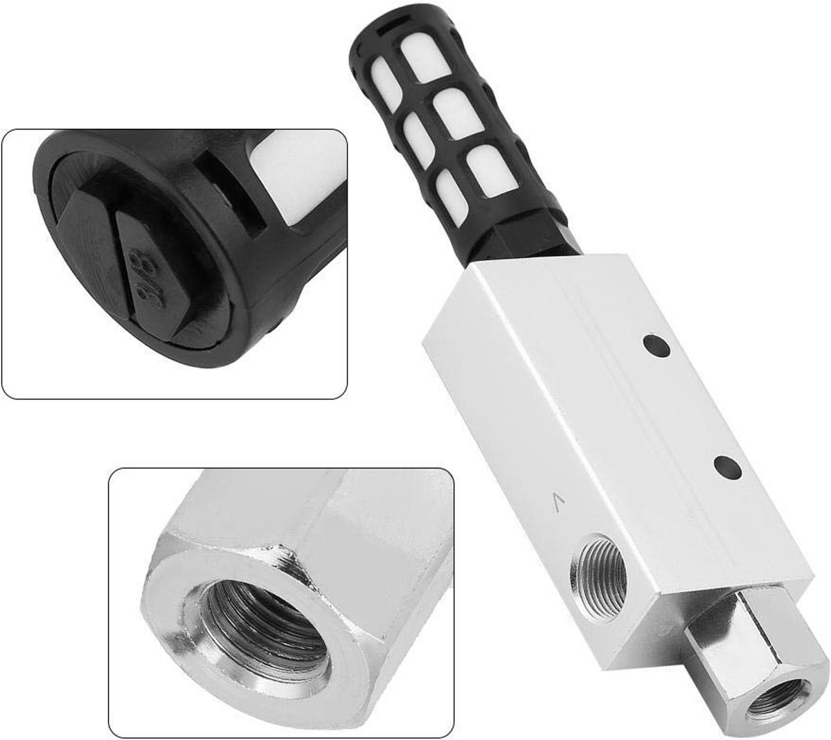 Dailygoods- Vacuüm-ejecteur CV-20HS - Pneumatische generator - Geluidsdemper - Aluminiumlegering - Zuigstroom 110 l/min - Werkdruk 1-6 BAR - Vacuümgenerator
