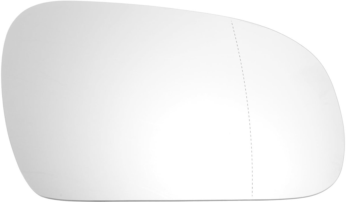 Dailygoods- Buitenspiegelglas Verwarmd - Vervanging - Rechts - Volkswagen Fox 2003-2010 - Wit - 18.3cm Diagonaal - Spiegelglas