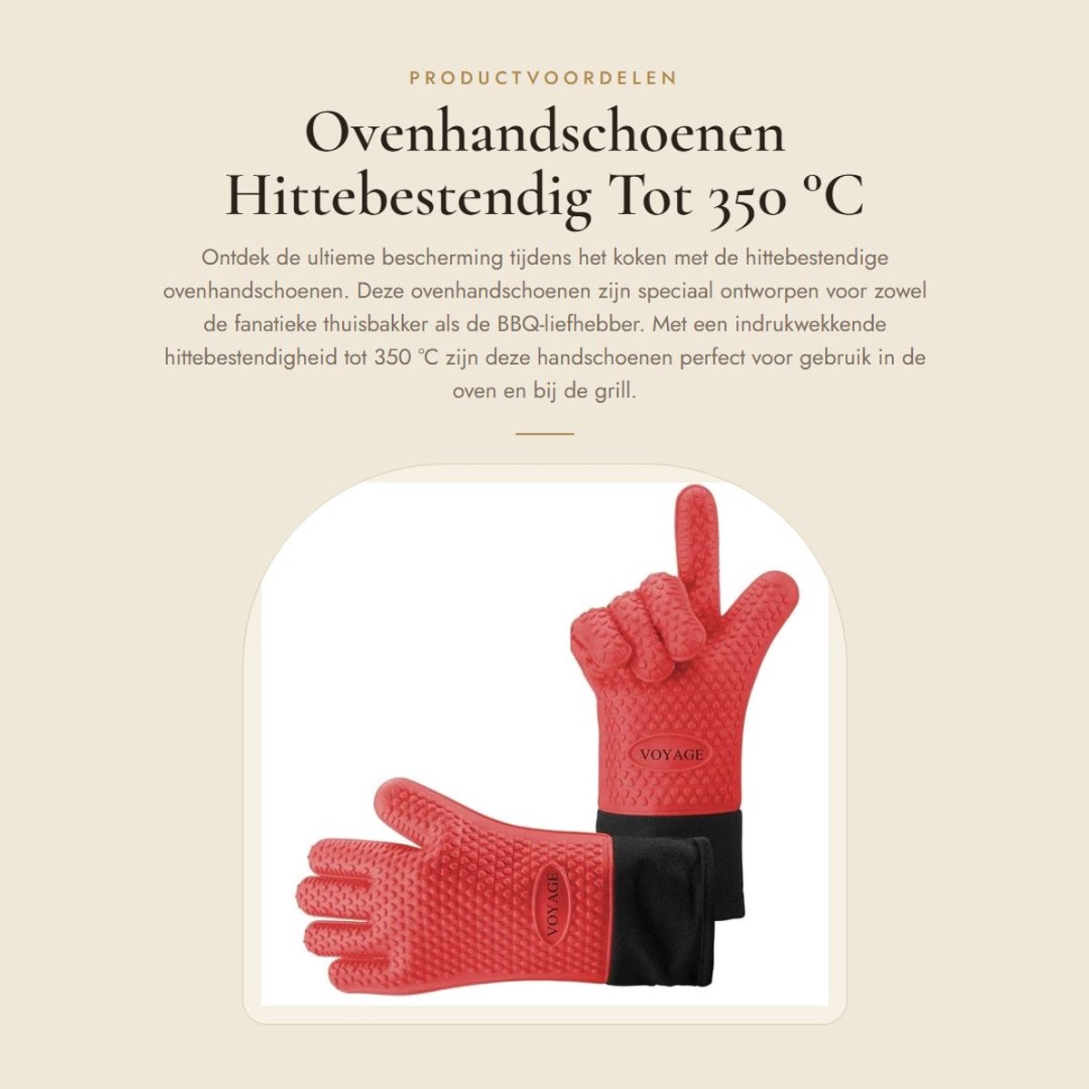Dailygoods- Ovenhandschoenen tot 350 °C - Hittebestendige Grillhandschoenen - Siliconen - Set van 2 - Extra Lange Ovenhandschoenen - Maximale Bescherming