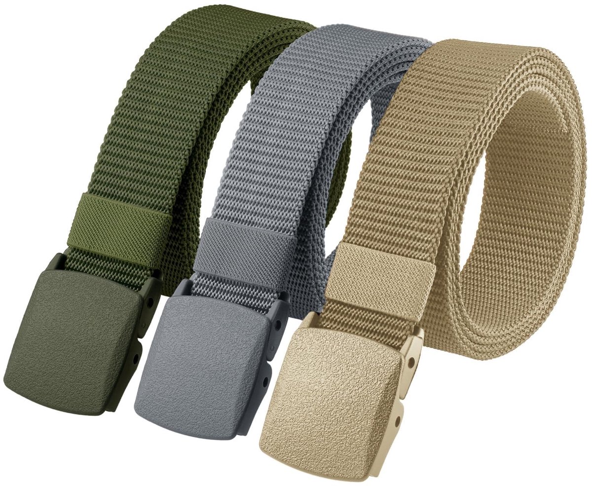 Dailygoods- Werkriem Verstelbaar - 3 Stuks Nylon - Duurzame Kunststof Gesp - Antislip - Uniseks - Slijtvast en Corrosiebestendig - Stofriem