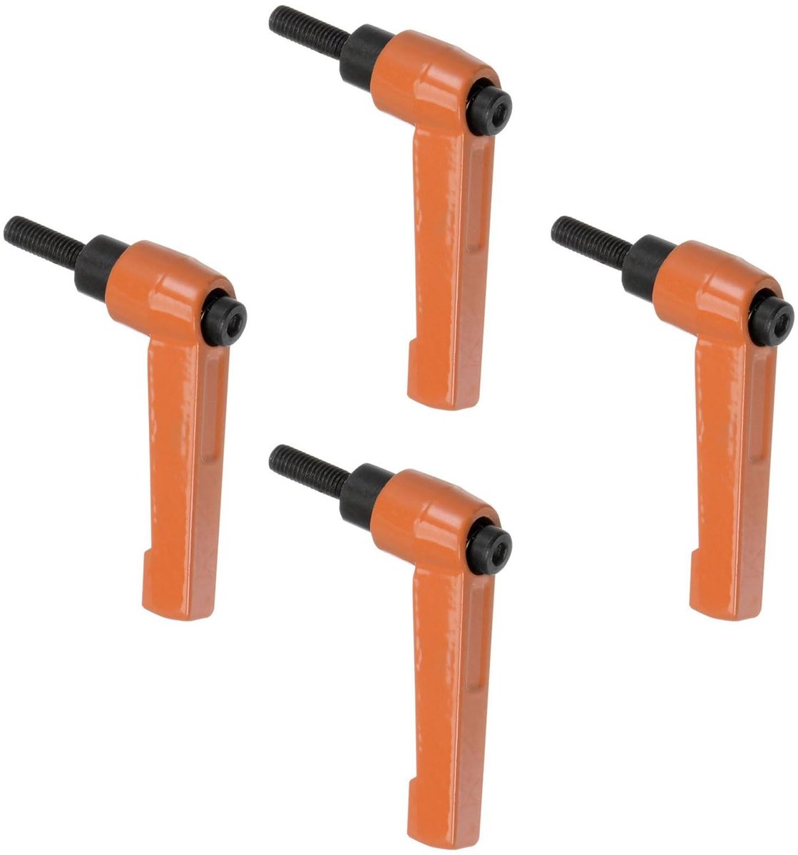 Dailygoods- Klemhendels 4 stuks - Verstelbaar - Snelspanner met drukknop - Aluminiumlegering - Buitendraad schroefnoppen - Voor machines en apparatuur - Schroefknoppen