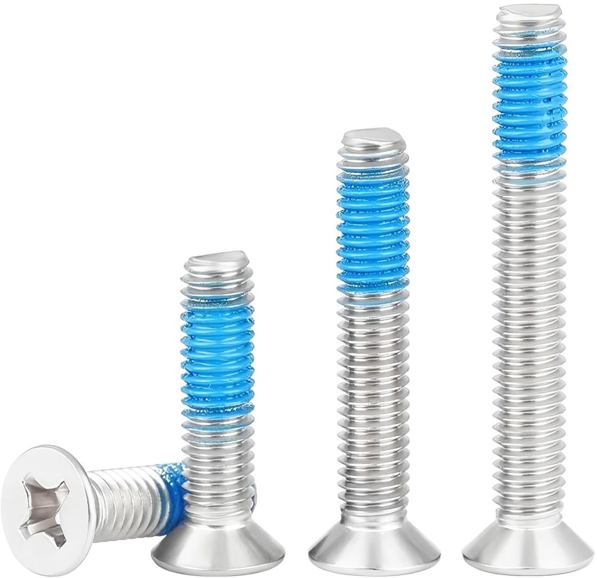Dailygoods- Kruiskopschroeven 20 Stuks - Roestvrij Staal 304 - Anti-losmaken - Corrosiebestendig - Trillingsdempend - Voor Diverse Materialen - Schroeven
