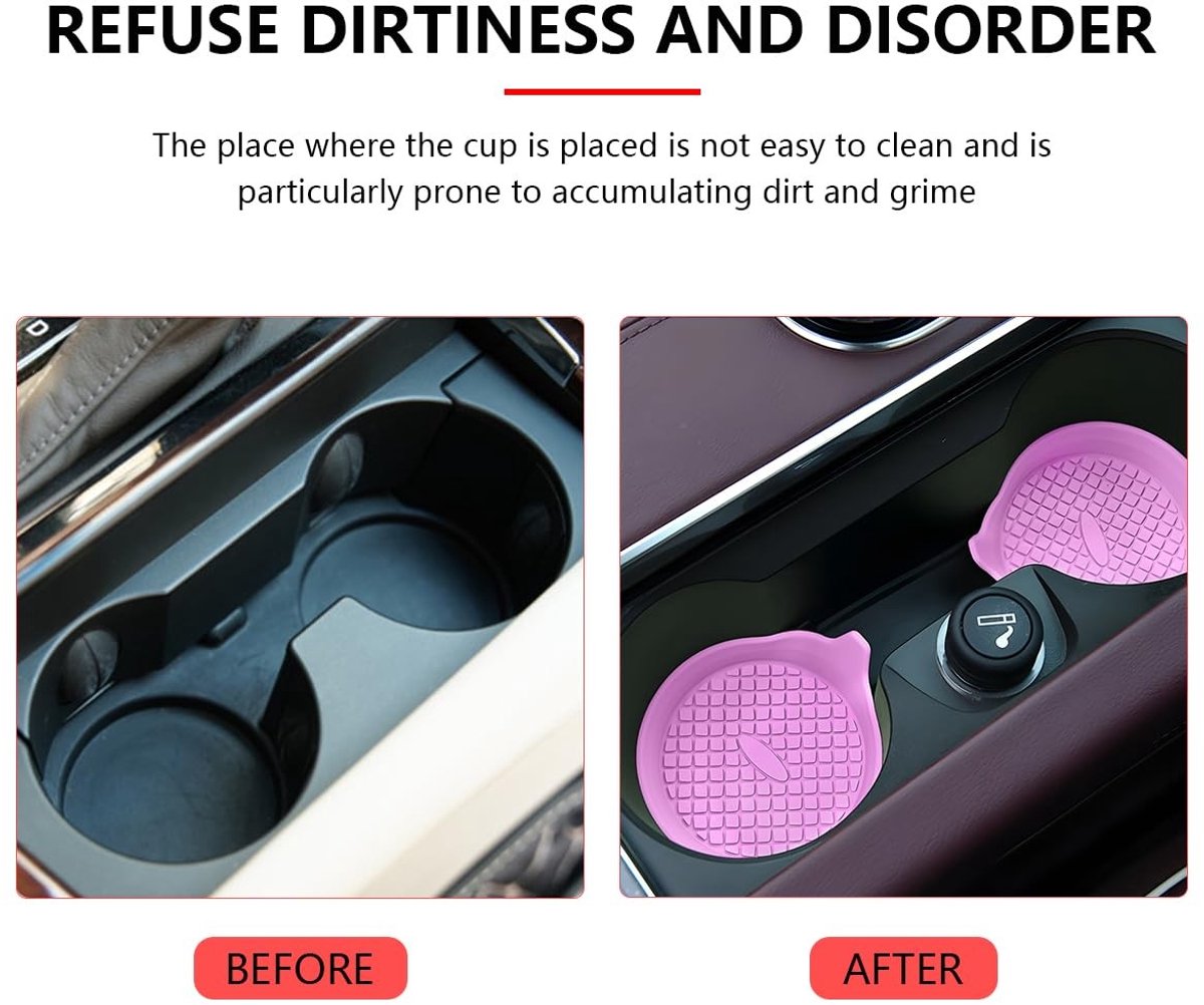 Dailygoods- Onderzetters Hittebestendig - Onderzetters voor Glazen - Onderzetters voor Pannen - Onderzetters met Houder - Onderzetters Siliconen - 4 Stuks, Universeel - Autotapijt