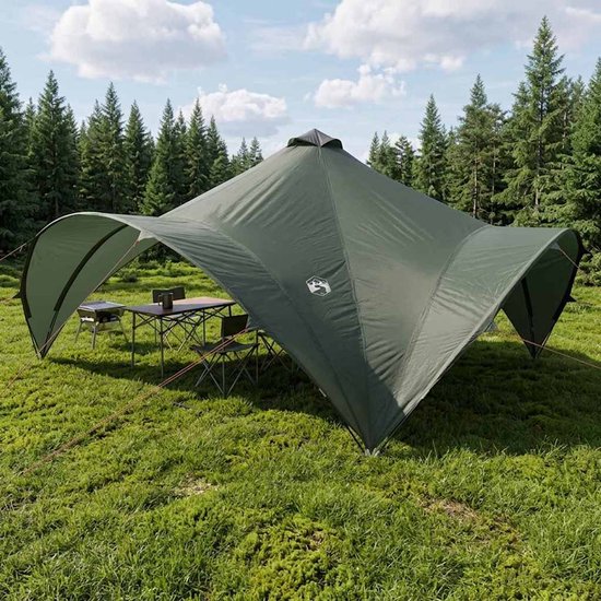vidaXL - Partytent - Legergroen - 500 - x - 500 - x - 350 - cm - Polyester - en - Staal van Vidaxl — afbeelding 3