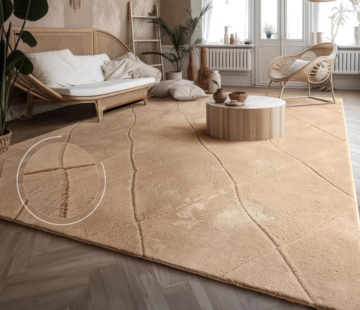 Vloerkleed Kortpolig - Bohemian Design - Woonkamer Decoratie - Geschikt voor vloerverwarmi