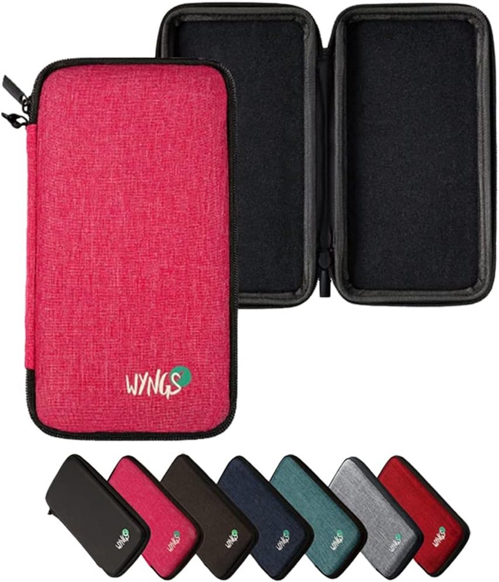 Beschermhoes Rekenmachine - Harde etui - Veilig Opbergen - Stootvaste Hardshell - 22.4 x 20 x 1.8 cm - Roze