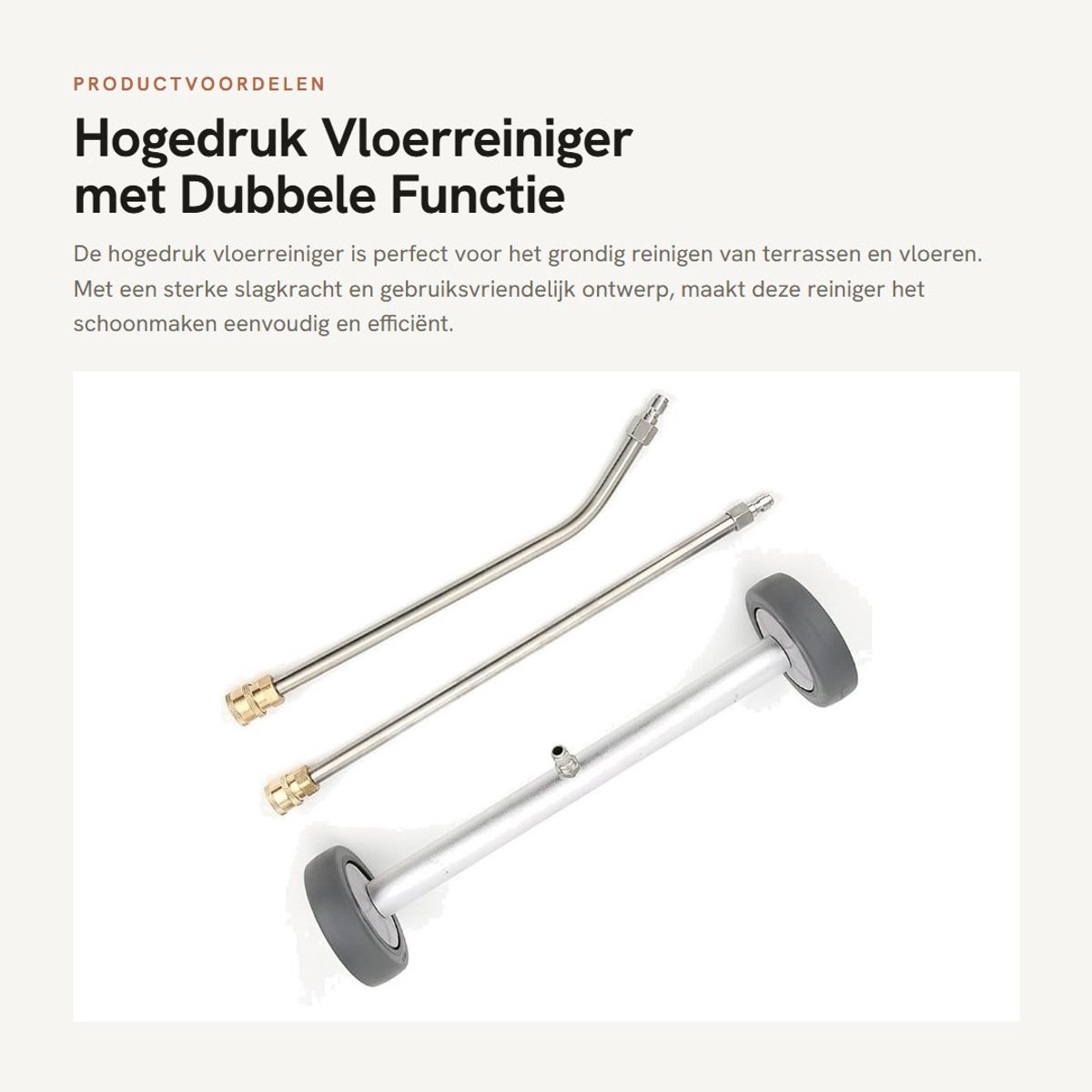 Dailygoods- Hogedrukreiniger met dubbele functie - Terrasreiniger - Waterbezemreiniger - 4000 psi - Robuuste kunststof behuizing - Eenvoudige installatie - Waterbezem