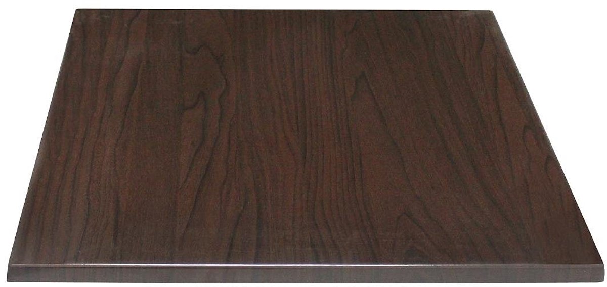 Vierkante Tafelblad - Houten Blad - Horeca Gebruik - Voorgeboord - 600mm - Donkerbruin