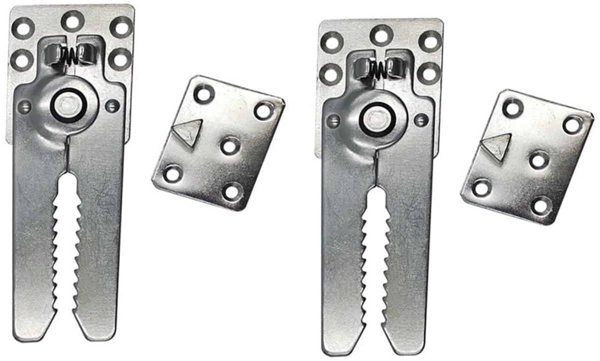 Dailygoods- Bank Connector - 2 Stuks - Metalen Aansluitbeugel - Krokodillenclip Ontwerp - Stevig/IJzer - Anticorrosie/Roestbestendig - Bankclip
