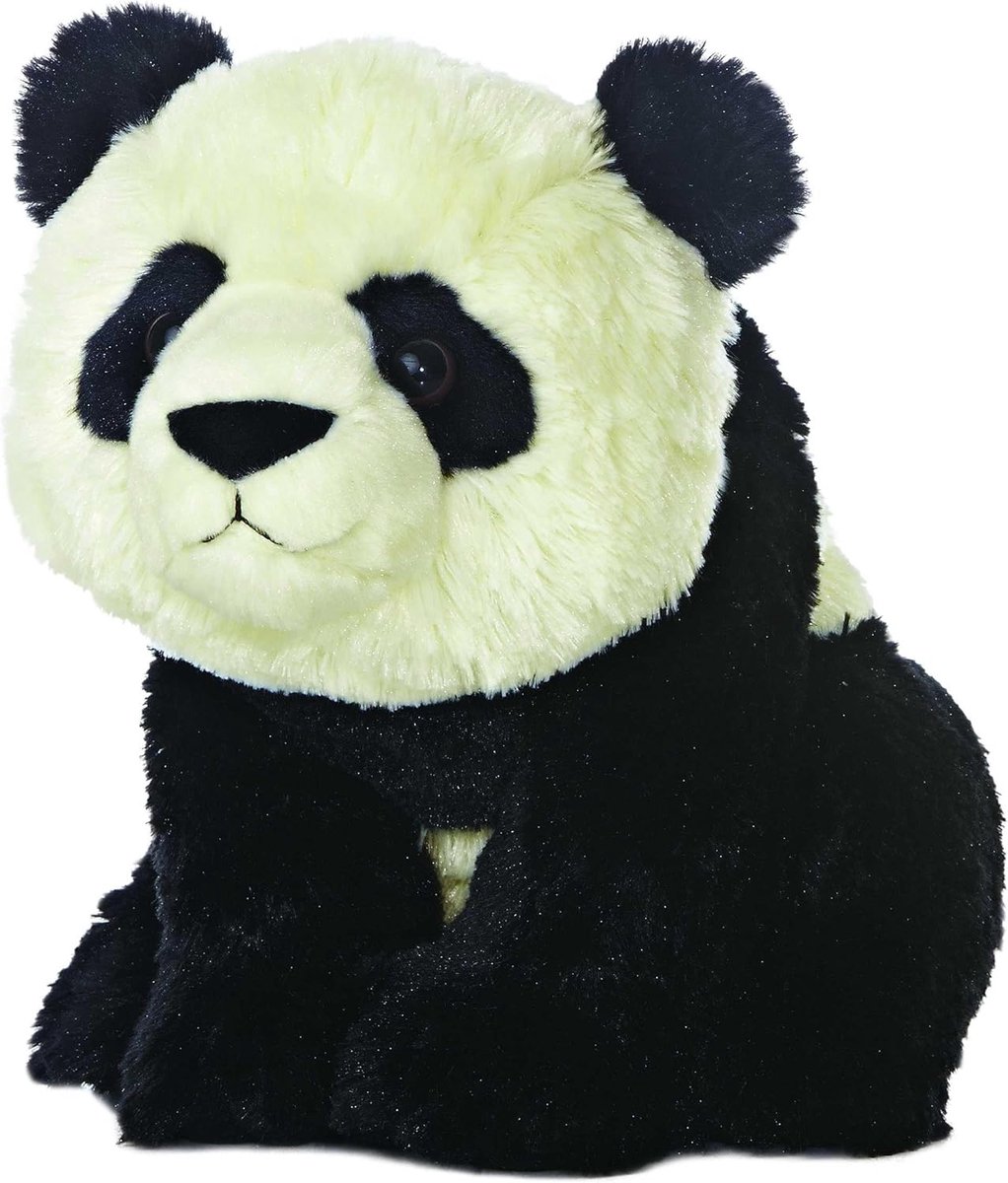 Pluche Panda - Knuffel Dier - Kinderkamer Decoratie - Super Zachte Materialen - 30 cm - Zwart Wit