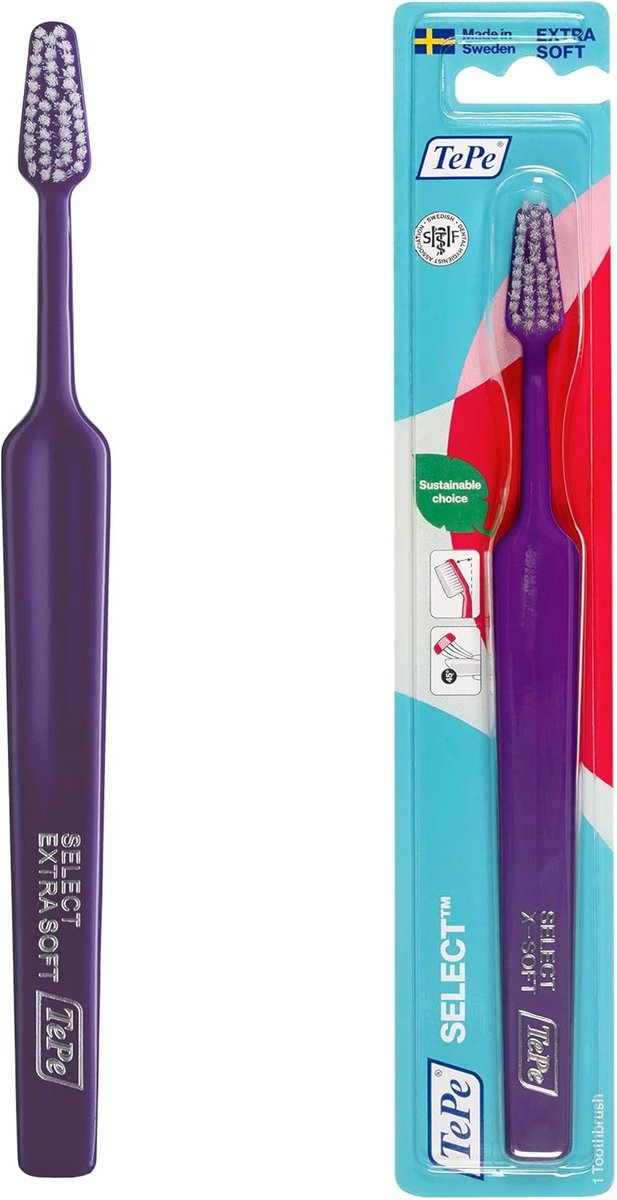 Tandenborstel - Zachte borstel - Mondverzorging - Taps toelopende kop - 1 stuk - Blauw
