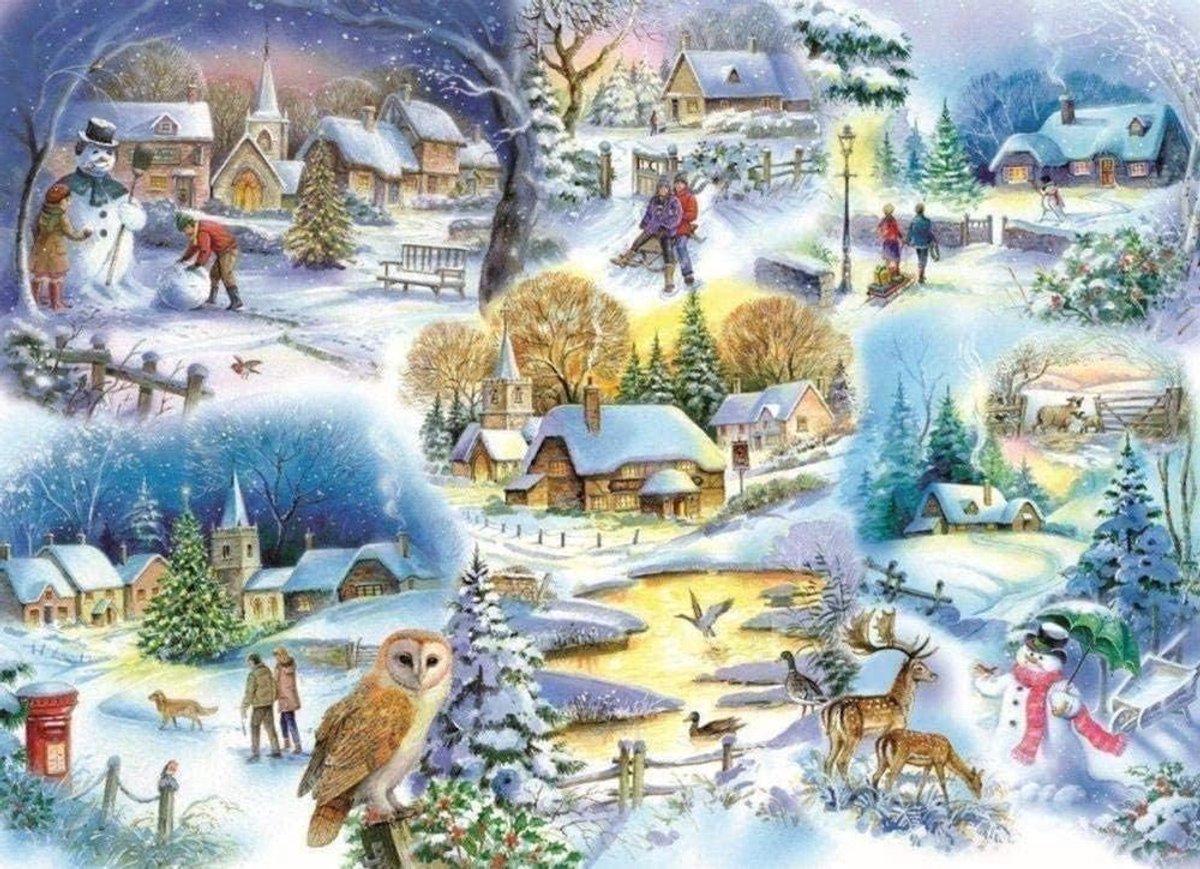 Puzzel Stukken - Volwassen Puzzel - Ontspanning Thuis - 2000 Stukjes - 70 x 100 cm - Sneeuwtafereel