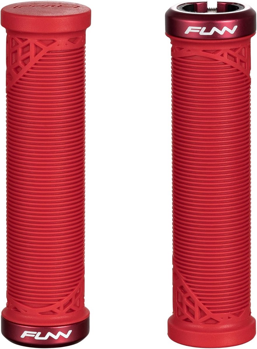 Fietsstuur Handvatten - Kinder Handvatten - Mountainbiken - Lock-on Bevestiging - 19 mm Binnendiameter - Rood