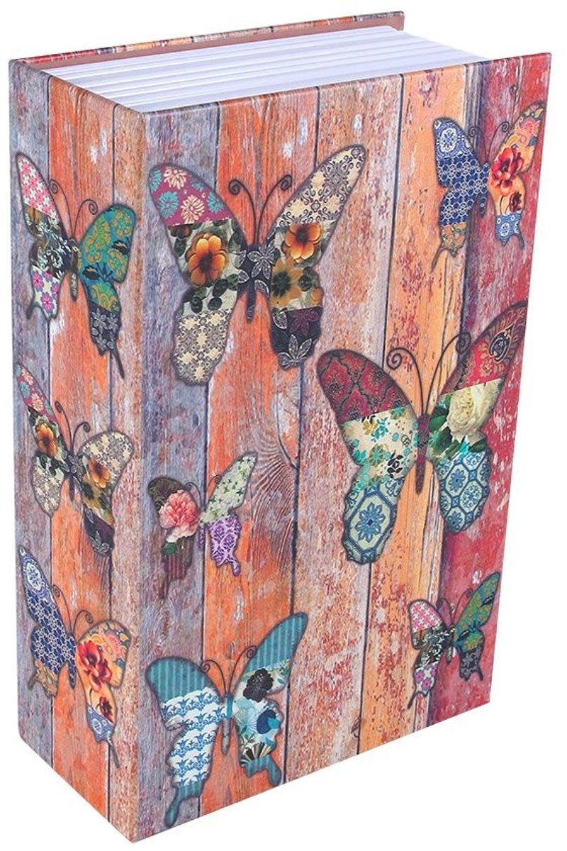 Dailygoods- Opbergdoos Veilig - Opbergdoos Karton/Metaal - Beveiligingsbox - Sleutels - Afmetingen 18x11,5x5,5 cm - Duurzaam Materiaal - Geheime Kluis