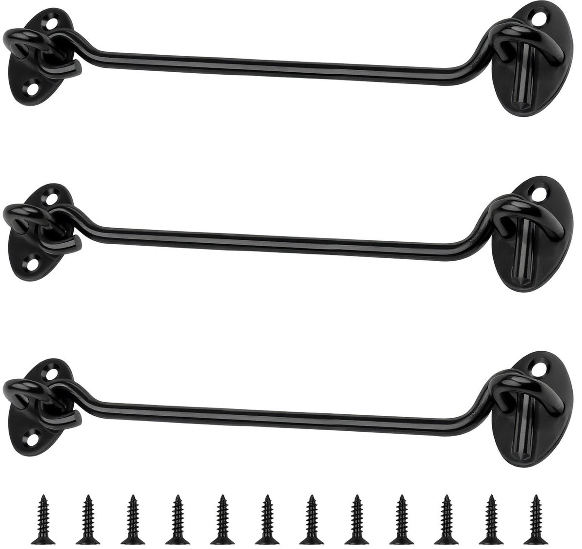 Dailygoods- Stormhaken 3 Stuks - 20 Inch - Roestvrij Staal - Deursluiting - Winddicht - Diefstalbestendig - Eenvoudige Installatie