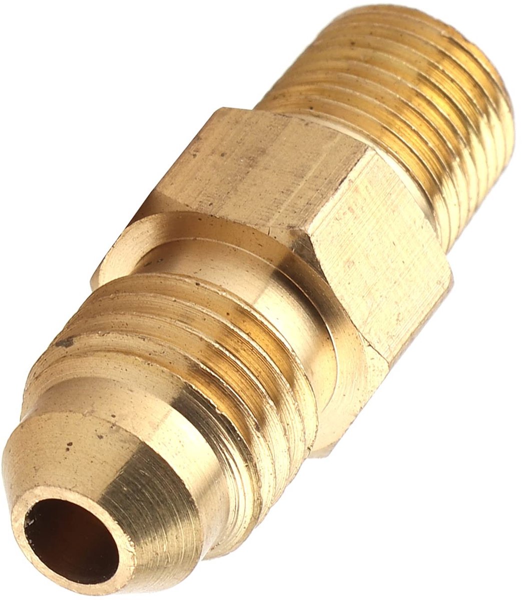 Dailygoods - Messing Olie Gas Fitting Koppeling - Universele Brandstof Adapter - Eenvoudig te installeren - 1/8 inch Male - Duurzaam en roestbestendig