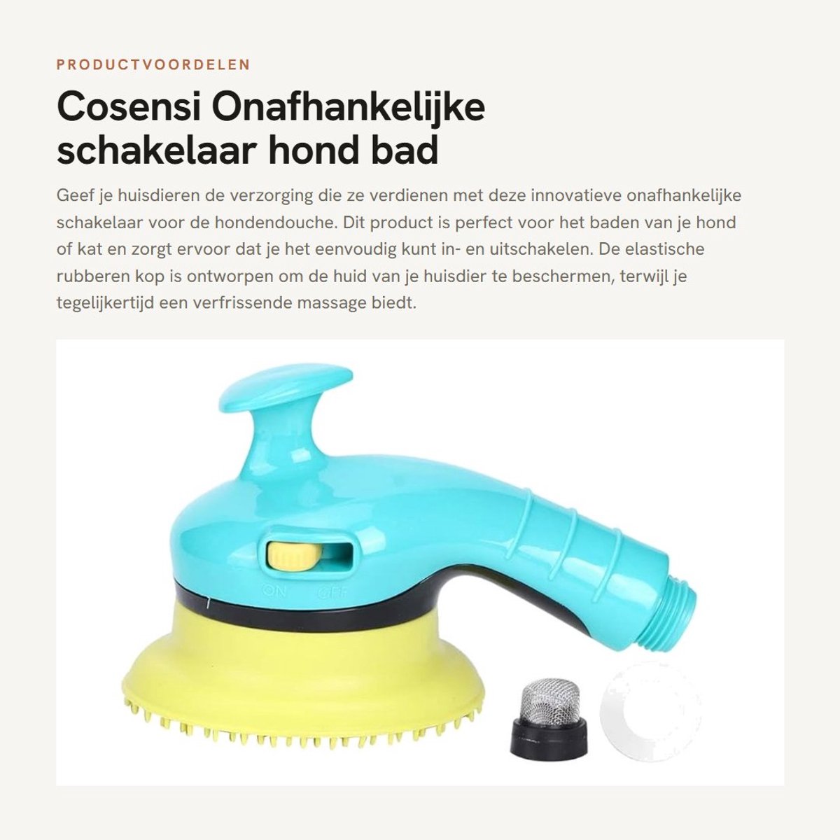 Dailygoods - Onafhankelijke schakelaar hond bad douche - Duurzame massage douchekop - Geschikt voor huisdieren - Dierenverzorging - Handige sproeier v...
