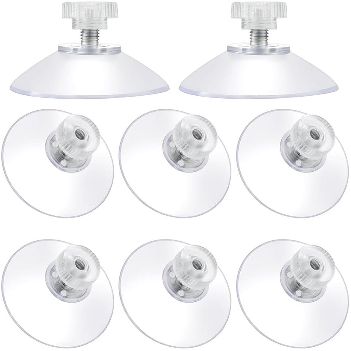 Dailygoods- Zuignap 41 mm - Transparante Zuignappen met Schroefdraad - Extra Sterk - Voor Glas - Voor Camper/Ba... - Zuignapjes