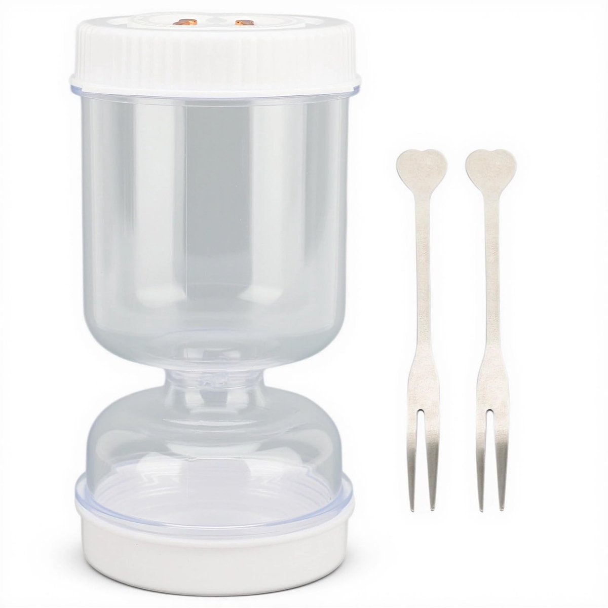 Dailygoods- Zandloper Jar 50oz - Lekvrije Afscheider - Olijfzourige Pot - Voor Augurken/Jalapeno - Veilig Materiaal - Handig in Gebruik - Augurkenpot