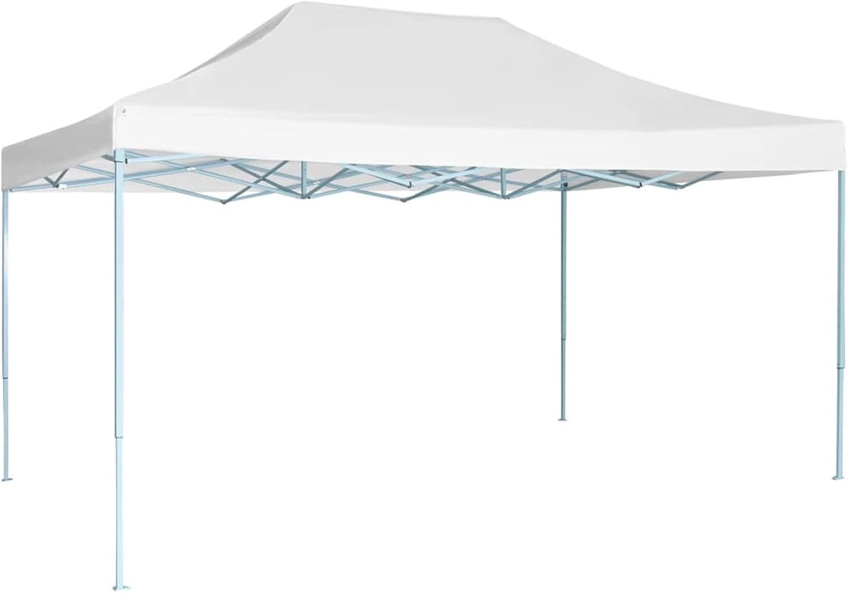 Partytent opvouwbaar - Vouwpaviljoen feest - Buitenfeesten organiseren - Waterdicht uv-bestendig - 3x45 m - Wit
