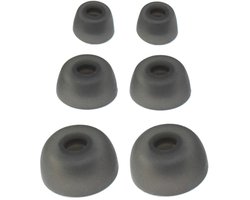 Dailygoods - Siliconen Oordopjes - Comfortabele In-Ear Tips - Geschikt voor Jabra Elite 75t/65t - Grijs Transparant - Draadloze Hoofdtelefoon Accessoi...