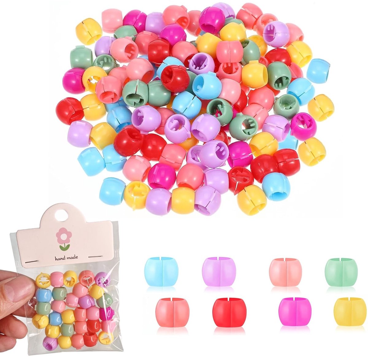 Dailygoods- Haarvlechtmachine voor meisjes - 30 Stuks Haarkralen - Veiligheidswaarschuwing - Kleurige Haarclips - Robuuste Bevestiging - Vrolijk Design - Haarklem