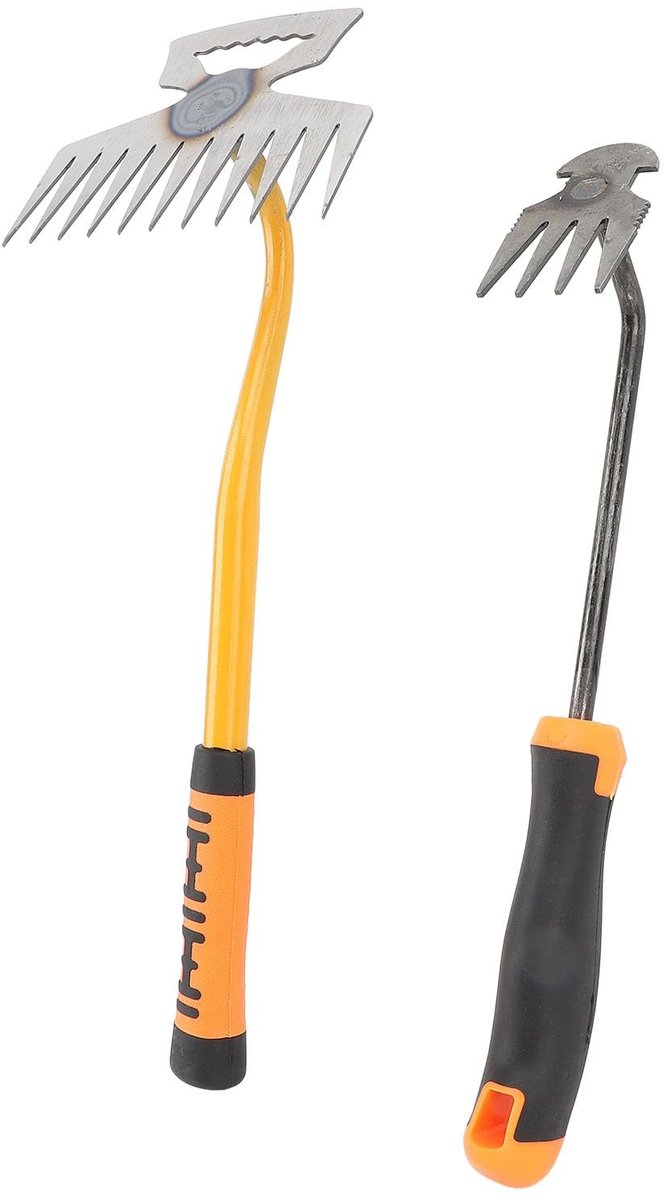 Dailygoods- Tuinhark Ergonomische Handgreep - Onkruidverwijderaar - Tuingereedschapset - 4/11 Tanden - Lichtgewicht - Compact voor Onderweg - Tuingereedschap