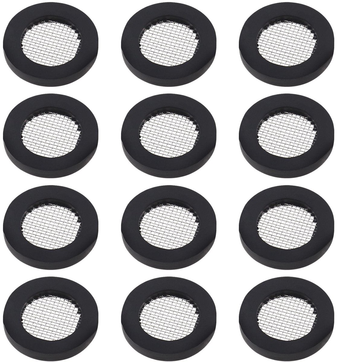 Dailygoods- O-ring 50 Stuks - Roestvrij Staal/Rubber - Buitendiameter 24mm - Binnendiameter 17mm - Dikte 3mm - Voor Tuinslang/Douchekop - Slangring