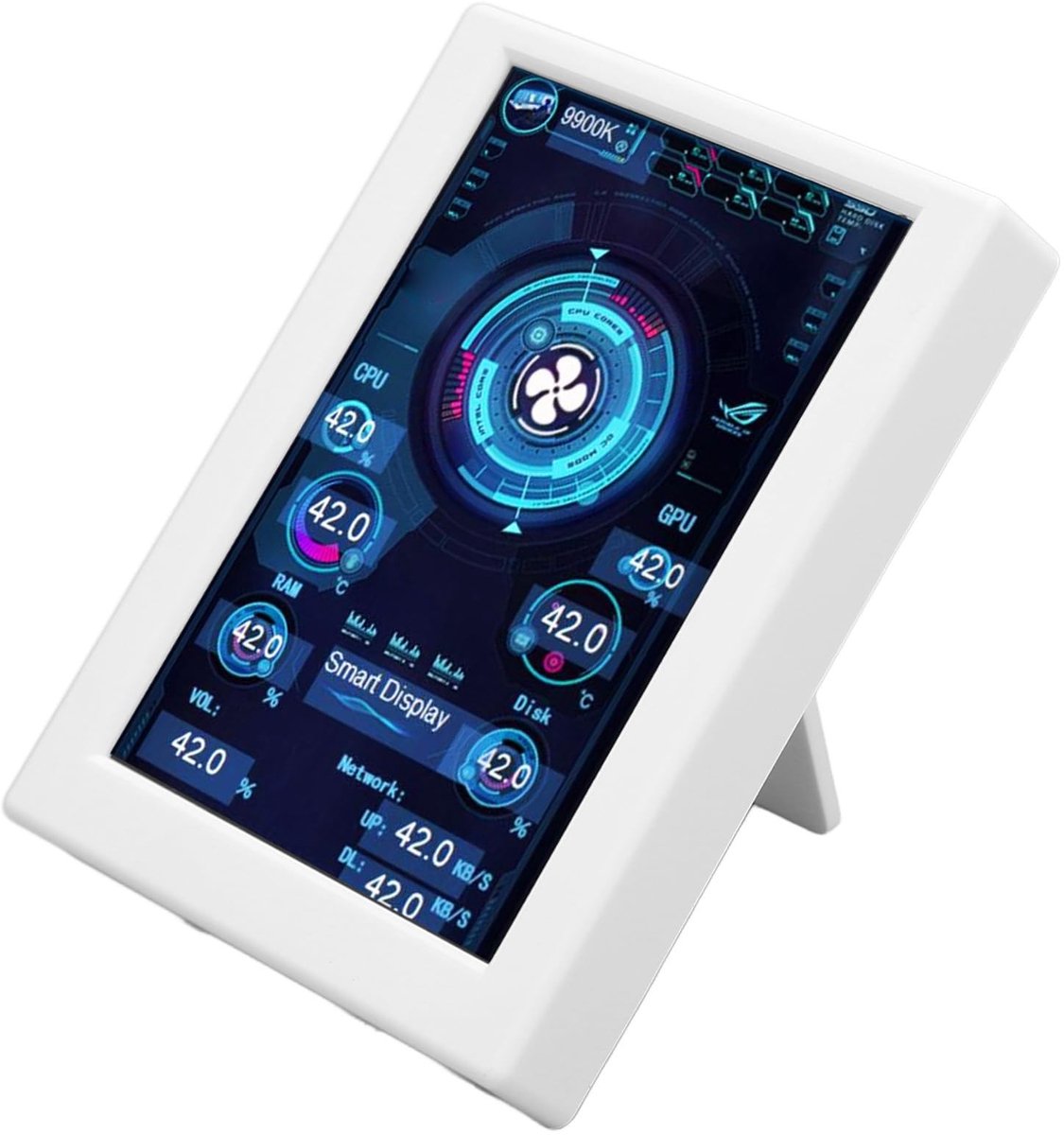 Dailygoods- Temperatuurmonitor 3,5 Inch IPS-scherm - CPU Gegevensmonitor - Metalen Behuizing - Plug-and-Play - Traploos Dimmen - Verstelbare Weergave - Monitor