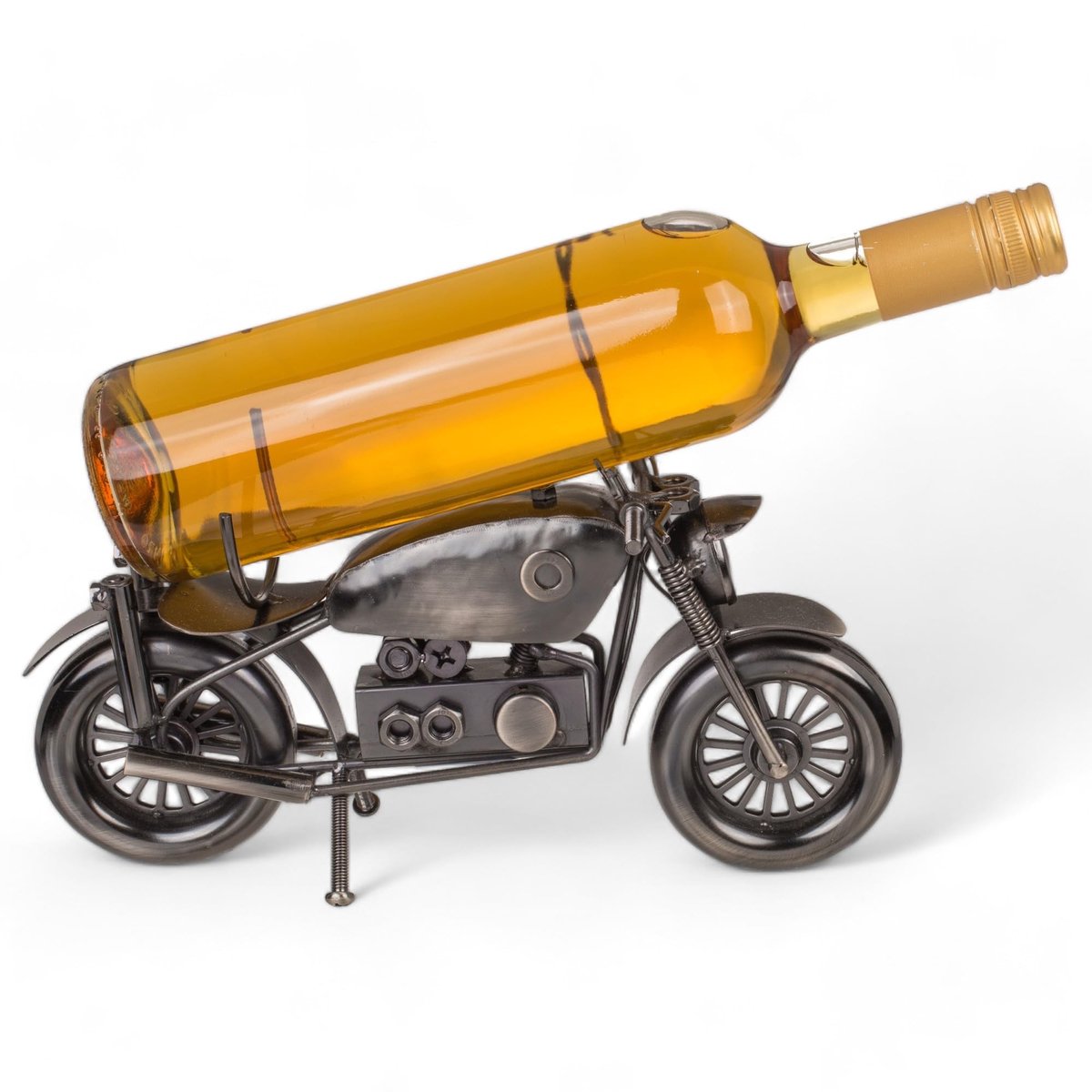 Dailygoods- Flessenhouder Retro - Flessenhouder Motorstijl - Flessenhouder Vintage - Flessenhouder Chopper - Flessenhouder Cafe Racer - Zes Modellen - Wijnrek