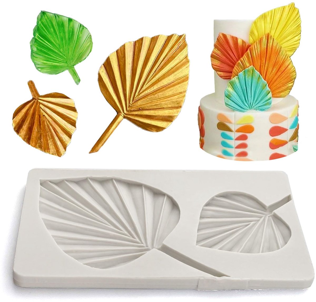 Dailygoods- Siliconen Vorm Bladeren - Bakvorm - Fondantvorm - DIY Bakken - Decoratie - Voedselveilig Materiaal