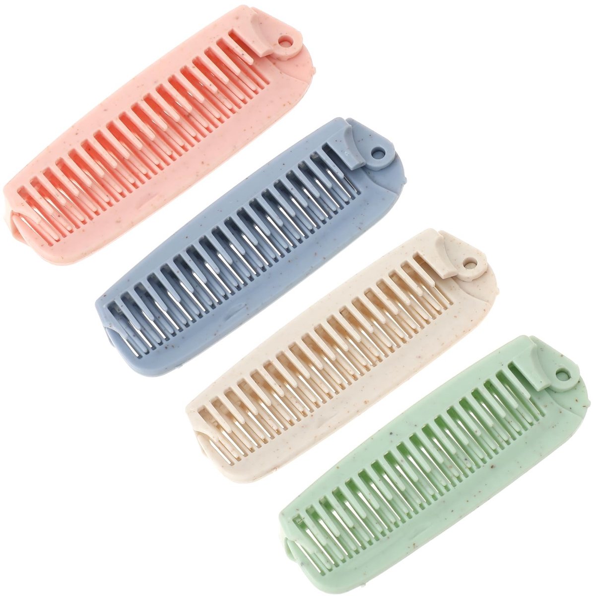 Dailygoods- Opvouwbare Kam - 4 Stuks Mini-Haarborstel - Draagbare Reisborstel - Compact Formaat - Lichtgewicht - ABS Materiaal