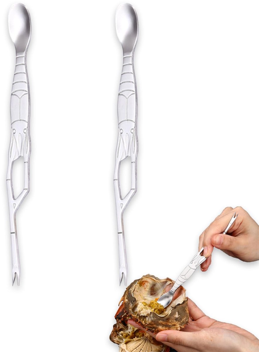 Dailygoods- Tafelvorken 1 stuk - Eetgereedschap - Keukenaccessoire - Tafelgerei - Eten - Handig ontwerp - Krabvork