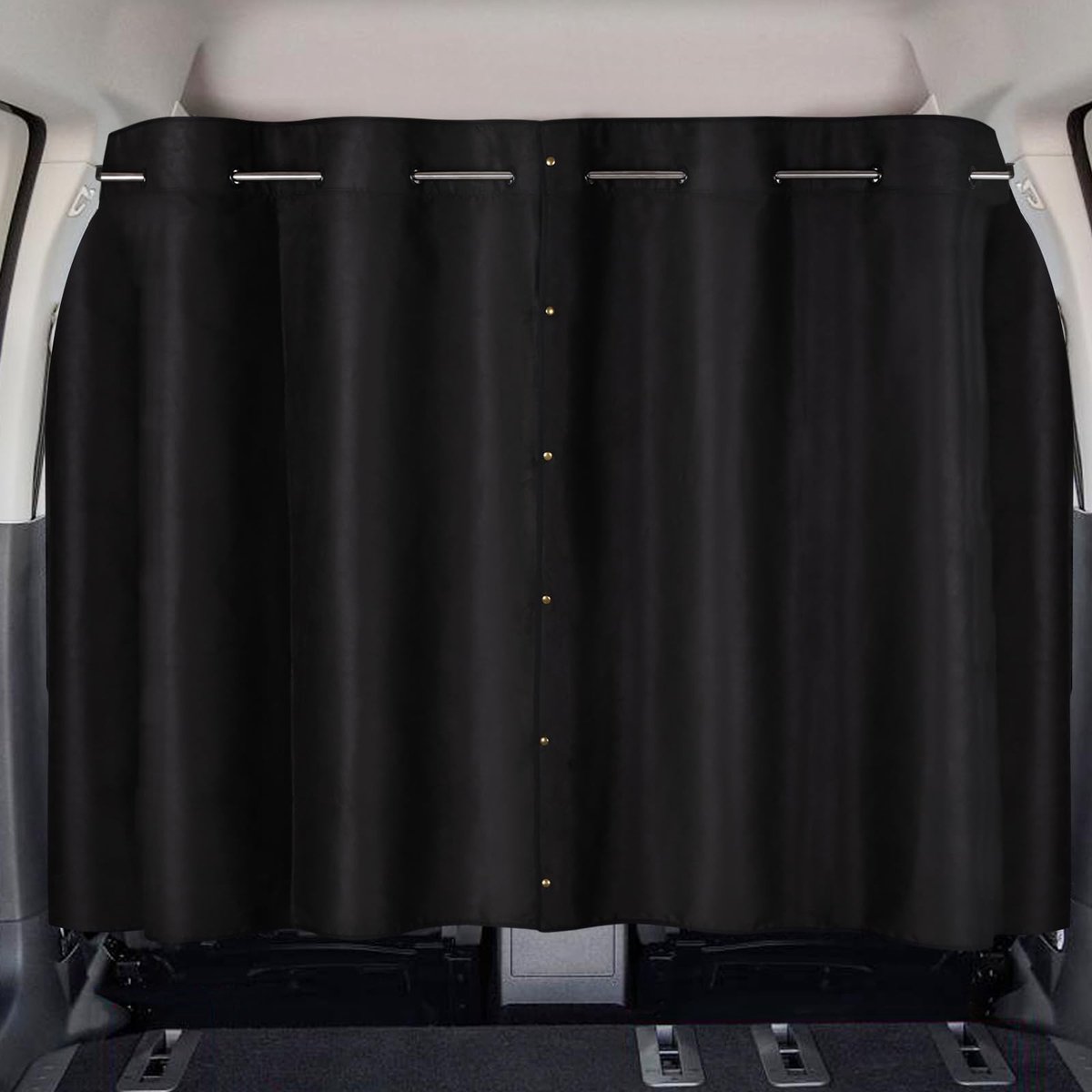 Dailygoods- Autogordijnen verduisterend 160 x 100 cm - inkijkbescherming - slipveilig ontwerp - voor reizen/kamperen - zwart/dik Oxford-weefsel - perfecte privéruimte - Gordijnen