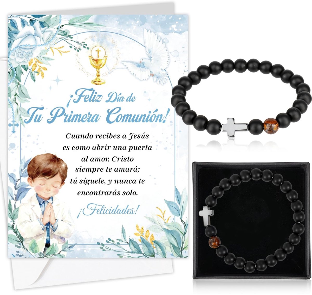 Dailygoods- Communiekaart - Eerste Communie - Wenskaart - Communiekaarten Set - Communiegeschenken - Verjaardagswenskaart