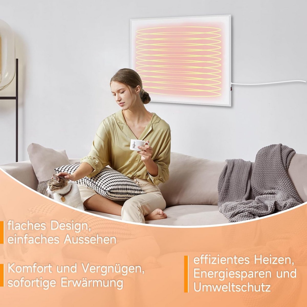 Infrarood Verwarming - Wandpaneel - Ruimte Verwarmen - Energiebesparend - 350W - Wit