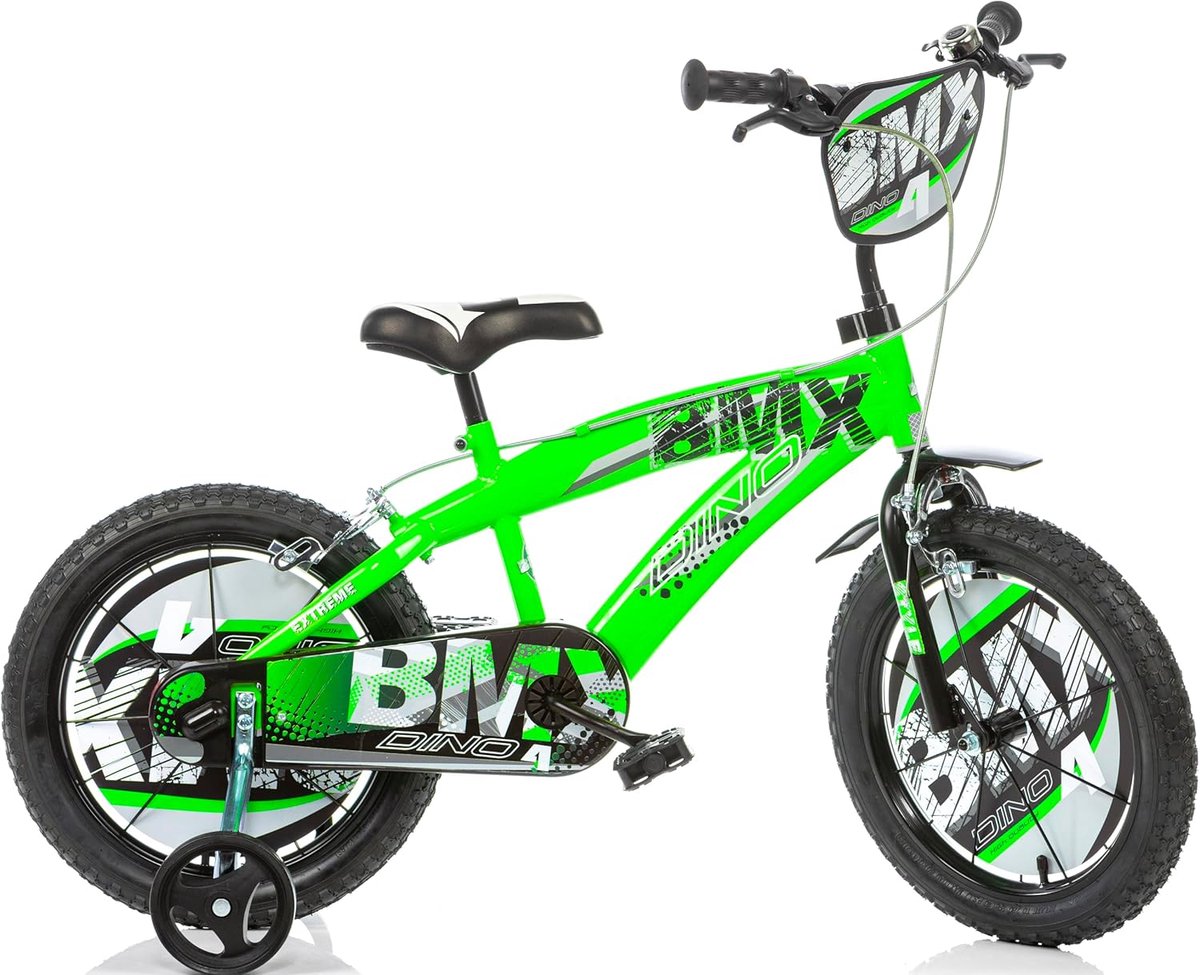 Kinderfiets - Loopfiets - Vrijetijdsgebruik - Met stabilisatoren - 14 inch - Groen