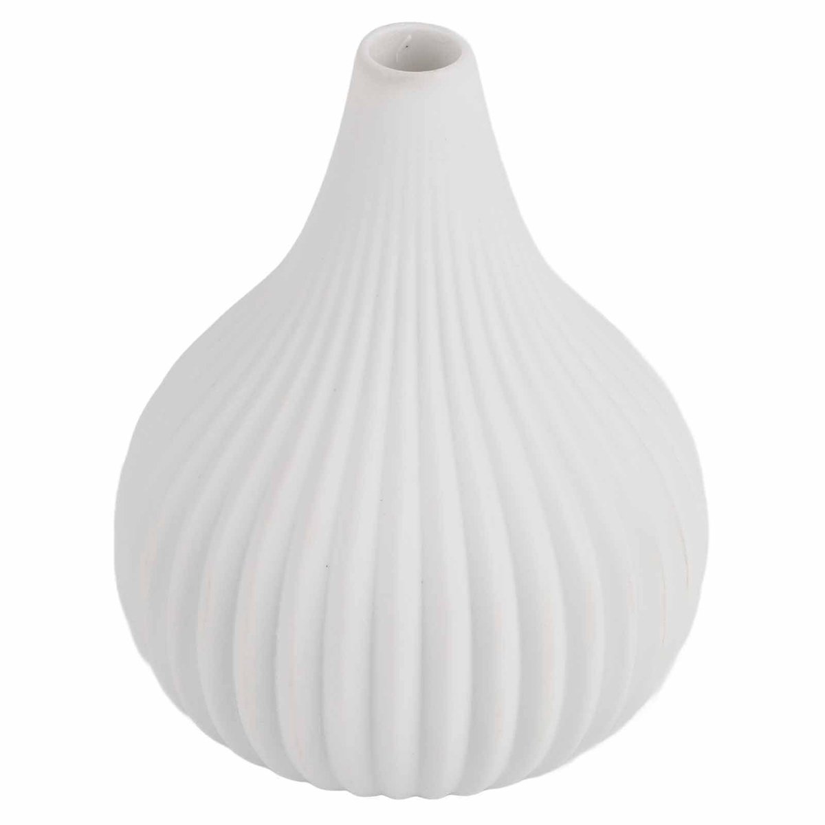 Dailygoods- Bloemenvaas Set van 2 - Keramisch - Geglazuurd Wit - Tafeldecoratie - Woonkamerdecoratie - Duurzaam Materiaal - Vaas