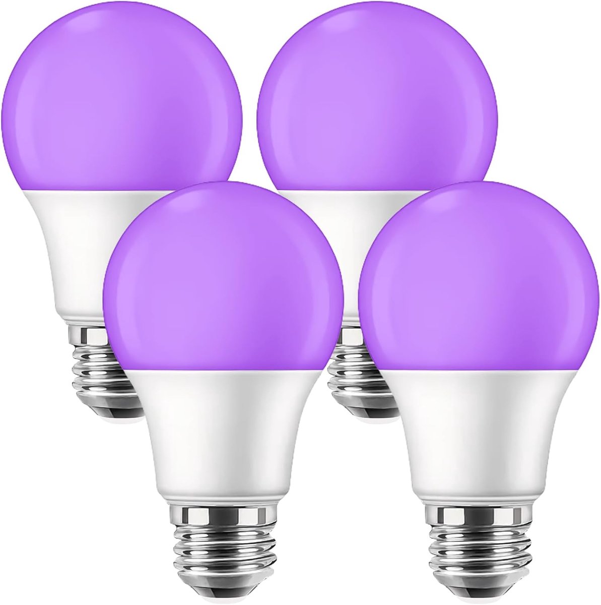 UV Blacklight Lampen - Zwart Licht - Feestverlichting Creëren - Energiezuinig LED - 4 Stuks - Zwart