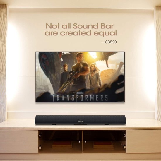 Soundbar Luidspreker - Home Theater - Muziek Luisteren - Draadloze Bluetooth - 86 cm Breed - Zwart — afbeelding 4