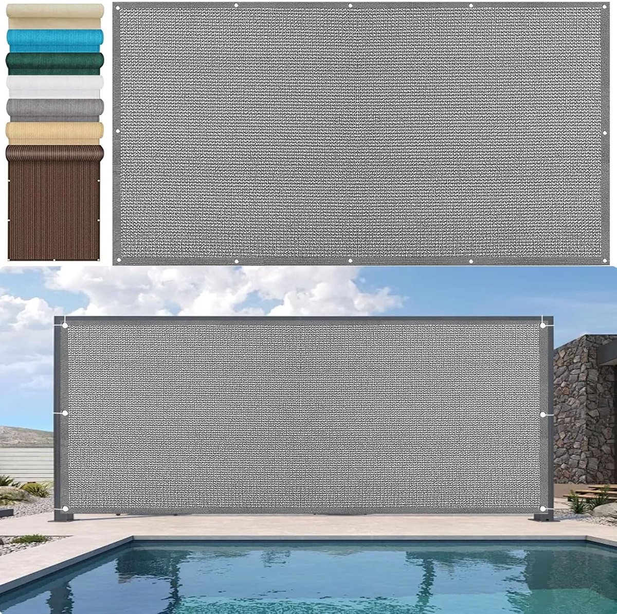 Balkonscherm - Inkijkbescherming - Privacy Creëren - UV-bescherming 95% - 120 x 1000 cm -
