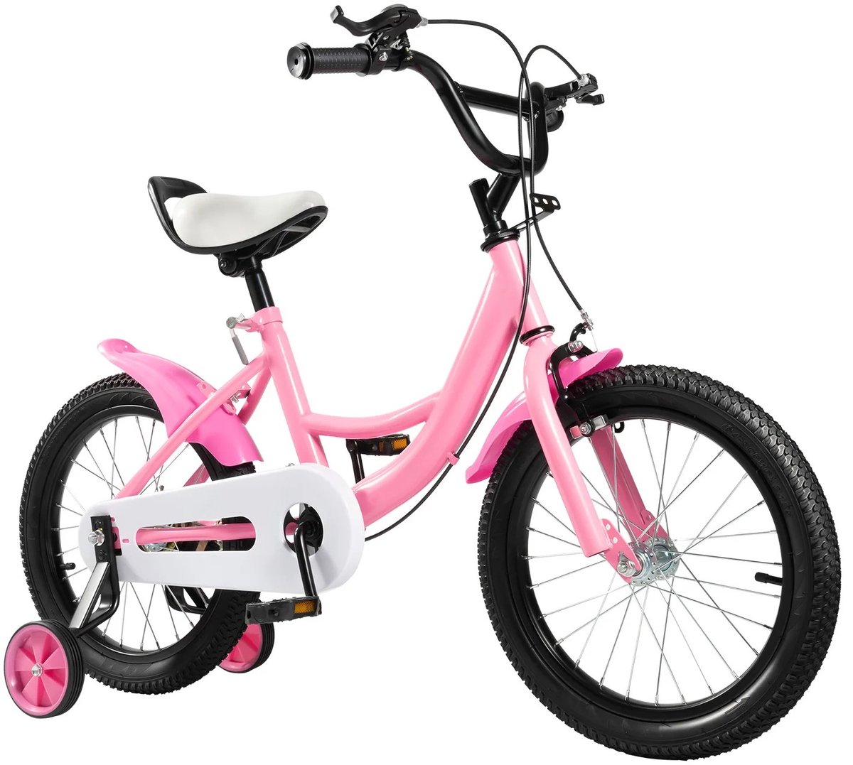 Dailygoods 16 inch kinderfiets met zijwiel voor kinderen van 5-8 jaar oud, 100-135 cm in hoogte verstelbaar fietslager 5